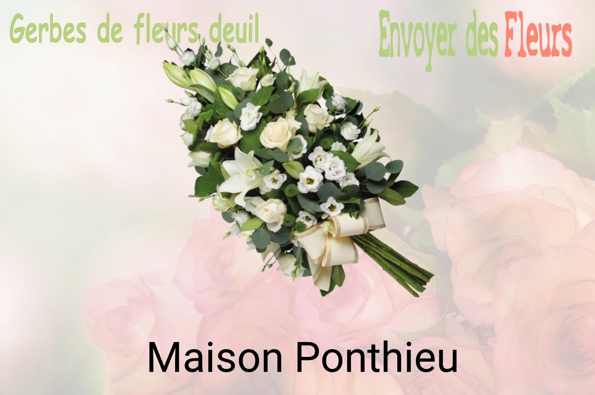 Gerbe de fleurs de deuil livrée à Maison-Ponthieu